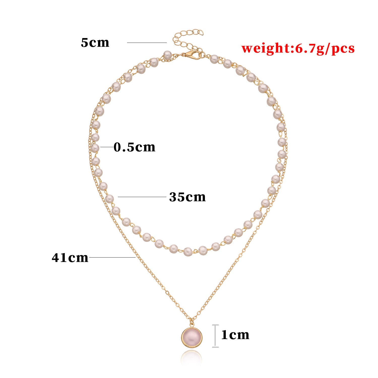Ornament Fashion Lock Pearl Female Temperamental Necklaces