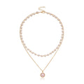 Ornament Fashion Lock Pearl Female Temperamental Necklaces