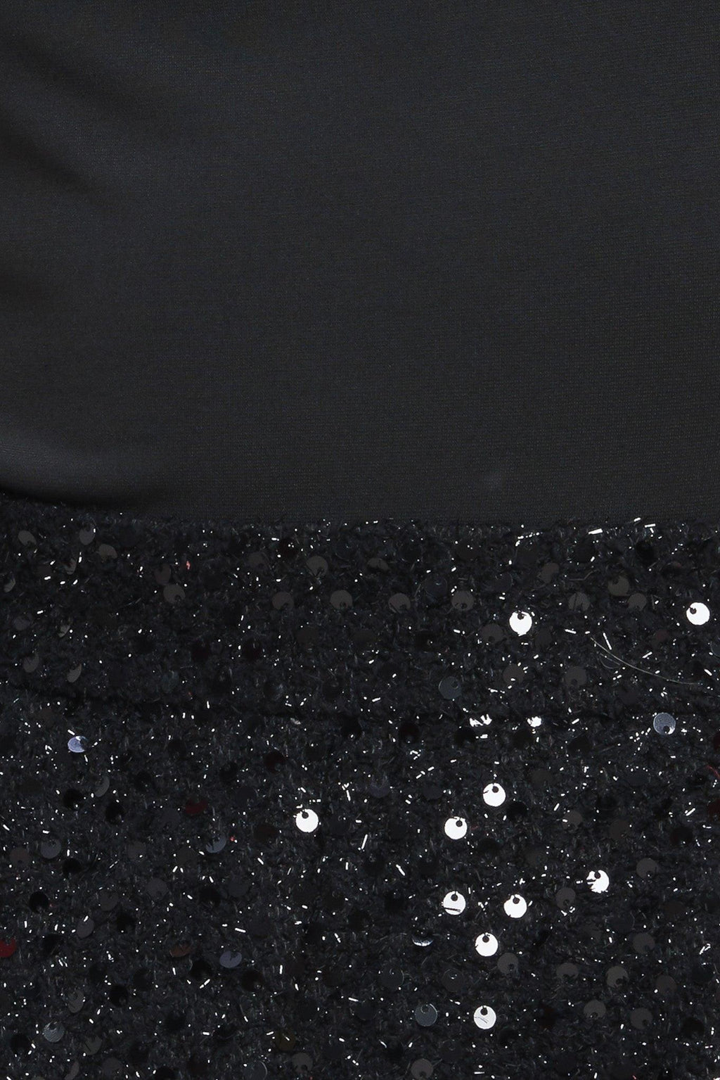 TWINKLE CHIC BLACK TOP AND SEQUIN SHORT ROMPER