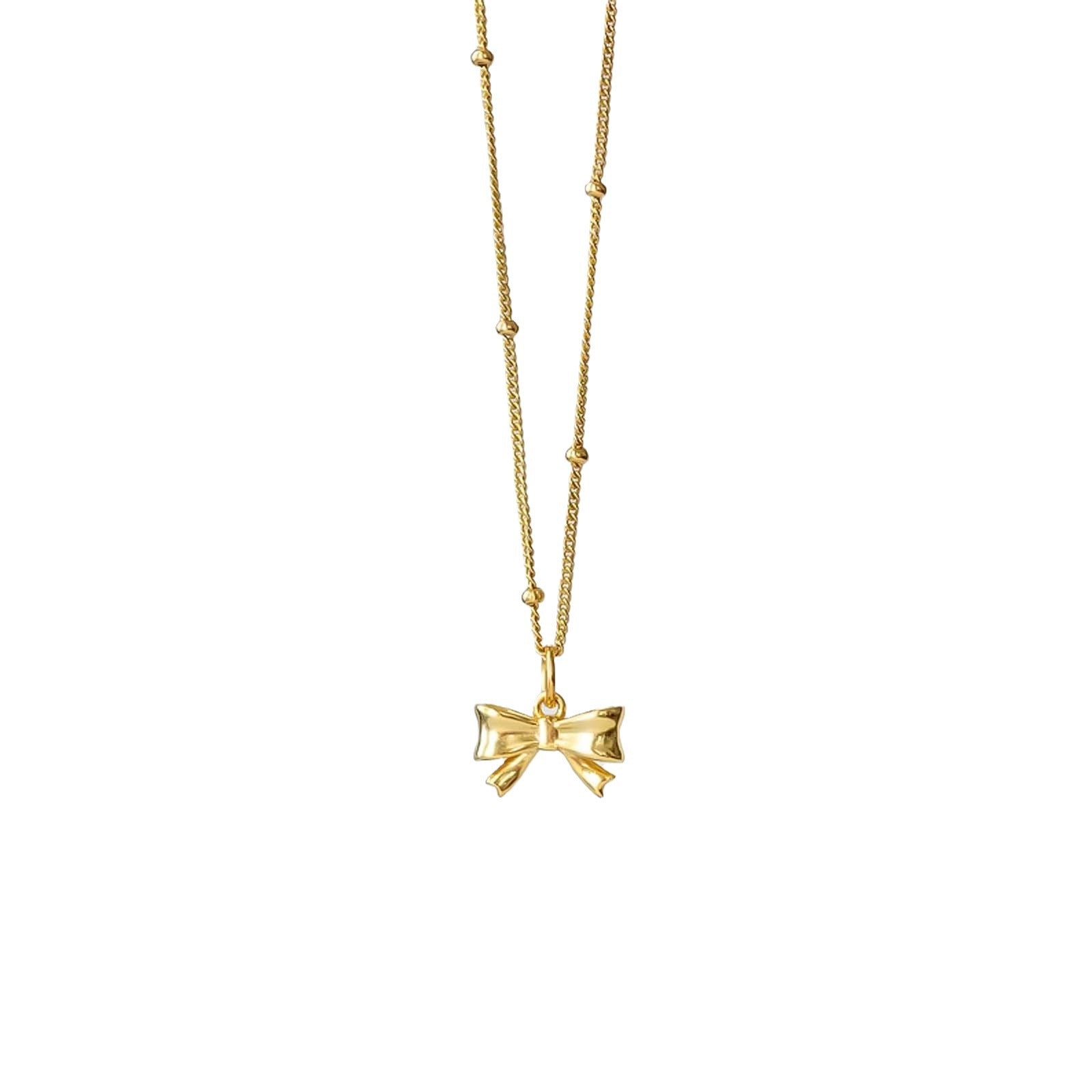 Women's Bow Stylish Simple Personality Gold Clavicle Necklaces