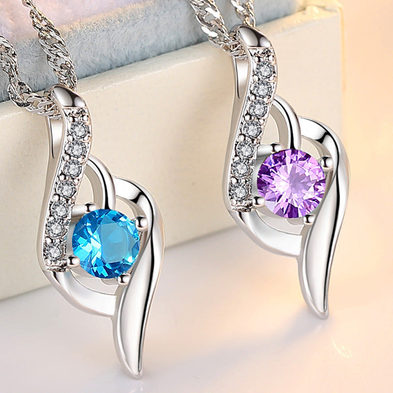 Sight Female Simple Fresh Inlaid Zircon Summer Clavicle Necklaces