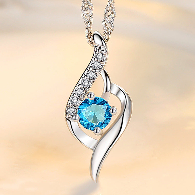 Sight Female Simple Fresh Inlaid Zircon Summer Clavicle Necklaces