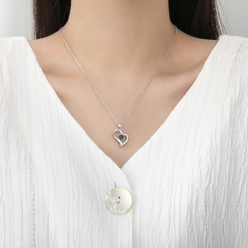 Languages Love Memory Clavicle Chain Korean Necklaces