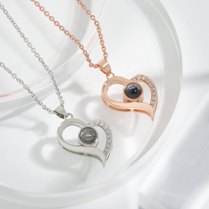 Languages Love Memory Clavicle Chain Korean Necklaces