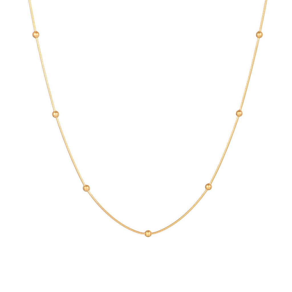 Women's Stainless Steel Choker Gold-plated Clavicle Chain Necklaces