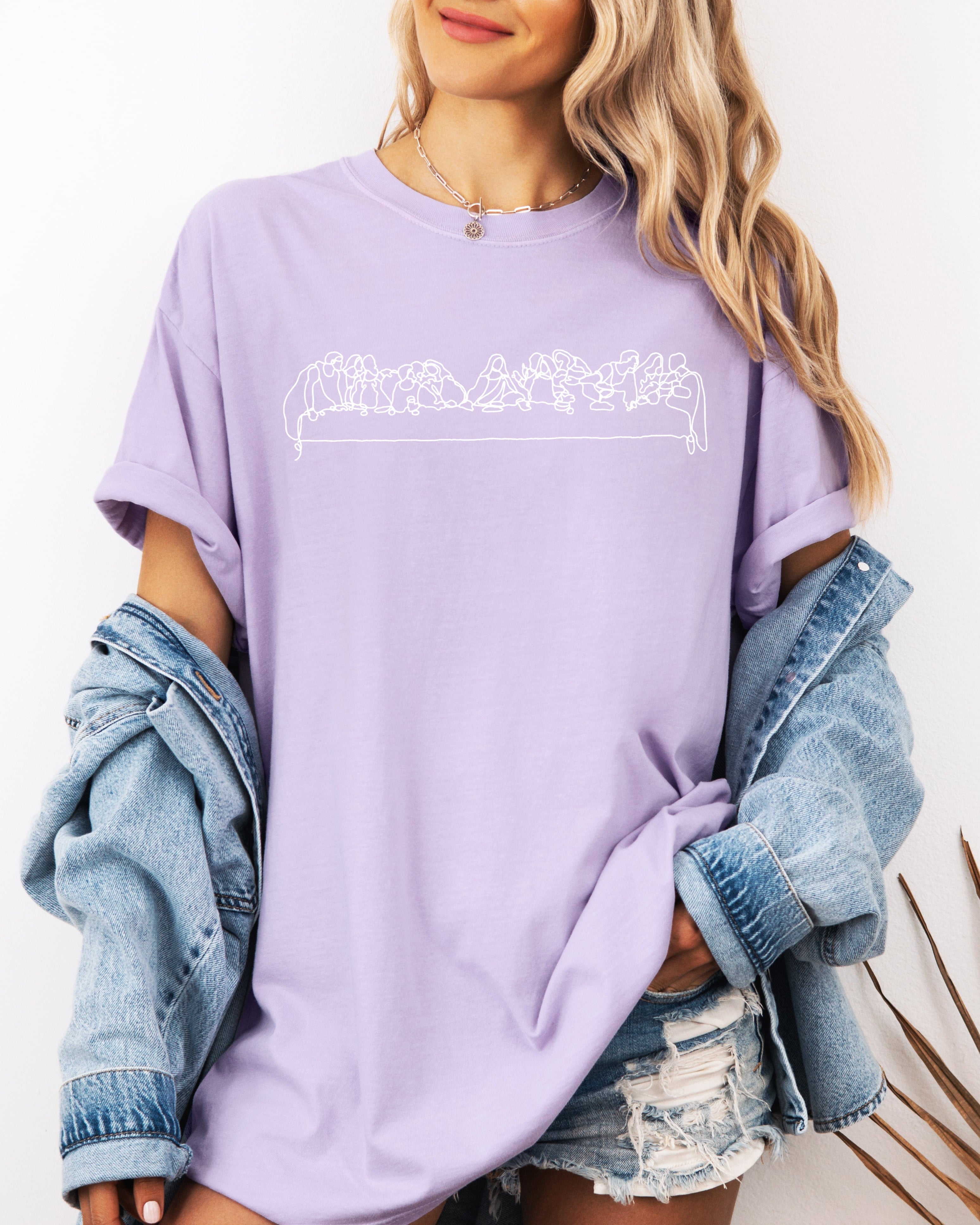 The Last Supper Christian Comfort Colors Garment Dyed Christian T Shirt